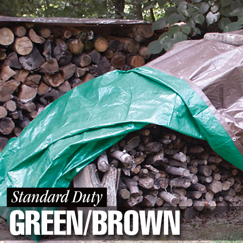 Dize Weathermaster Standard Duty Green/Brown Poly Tarp